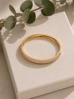 Pulsera Rígida de Oro 14K con Brillantes