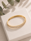 Pulsera Rígida de Oro 14K con Brillantes