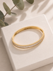Pulsera Rígida de Oro 14K con Brillantes