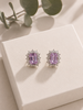 Aretes de Oro 14K con Zafiros Violetas