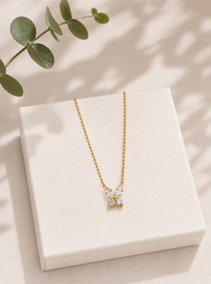 Collar de Mariposa con Brillantes