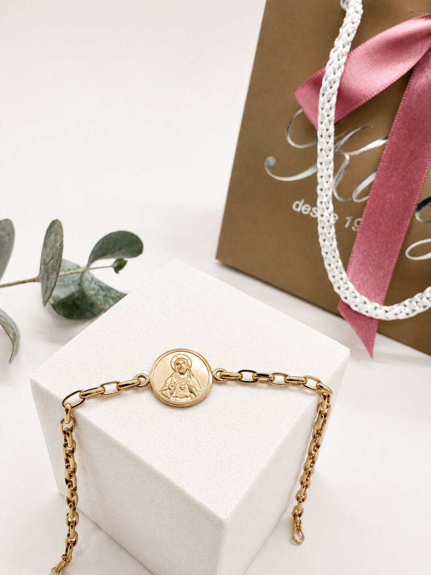 Pulsera de Oro con Medallita