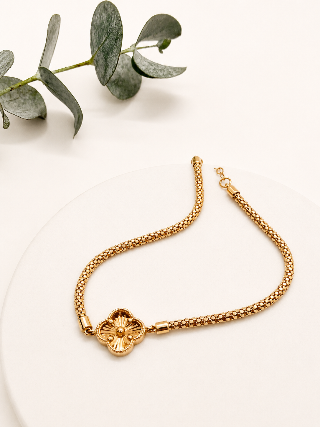 Pulsera de Oro con Trébol