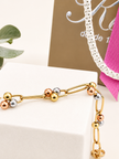 Pulsera Tricolor en Oro Amarillo, Blanco y Rosado