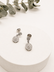 Aretes Ovalados de Diamantes en Oro Blanco