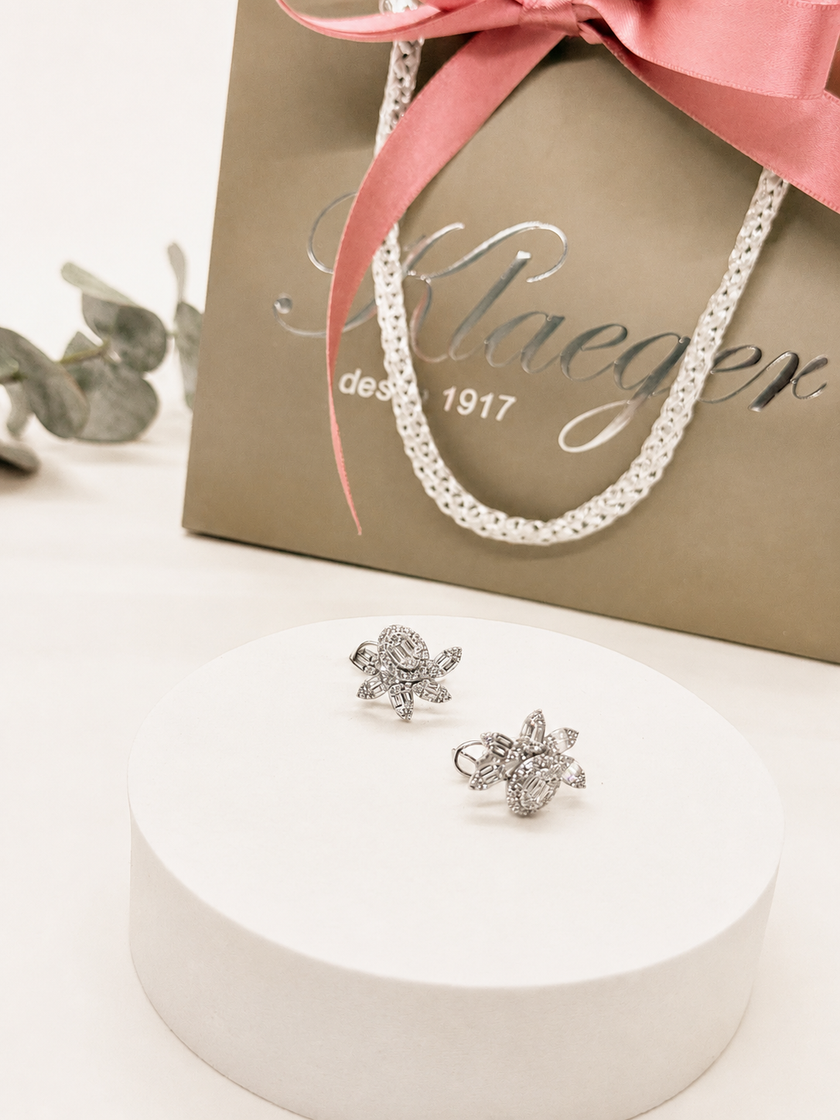 Aretes de Brillantes Flor