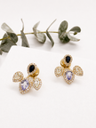 Aretes Multigemas en Oro Amarillo con Diamantes