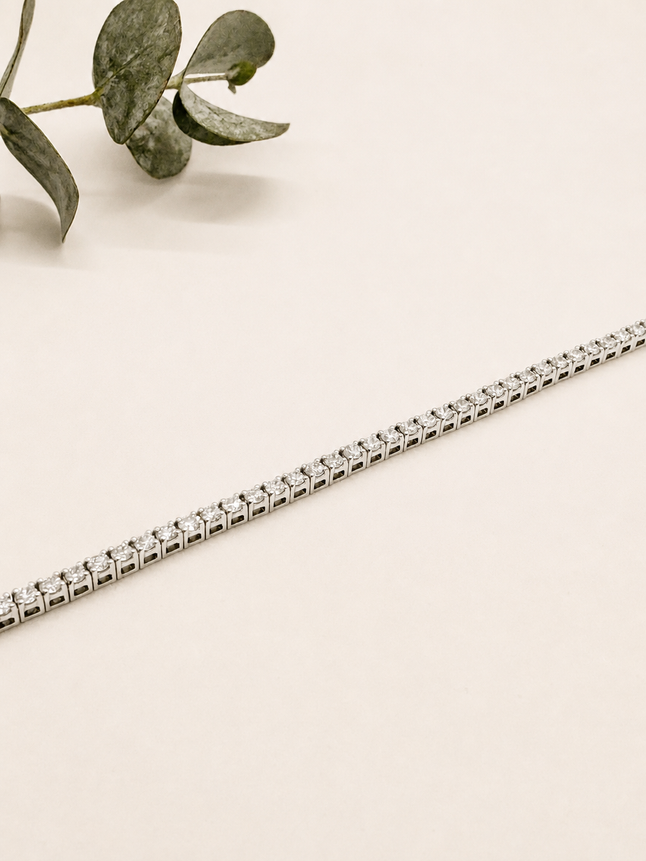 Pulsera Rivière en Oro Blanco con Brillantes