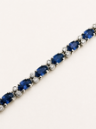 Pulsera Rivière en Oro Blanco con Zafiros y Brillantes