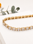 Pulsera Rivière de Brillantes Corte Baguette en Oro