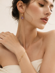 Aretes de Amatista en Oro 14K
