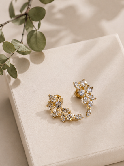 Aretes de Brillantes en Oro 14K