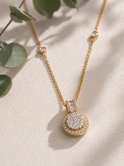 Collar de Brillantes en Oro Amarillo 14K