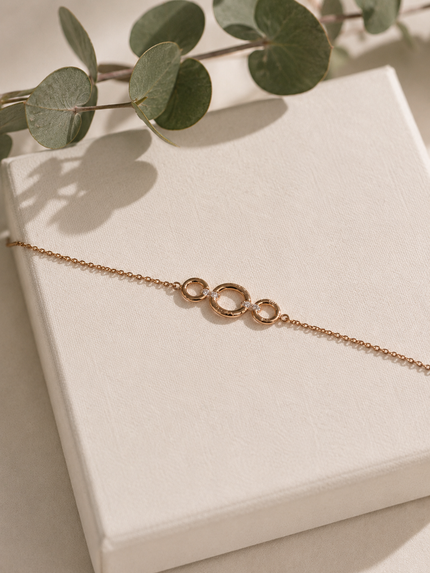 Pulsera de Brillantes en Oro Rosa 14K