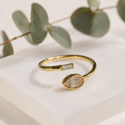 Anillo Abierto de Brillantes