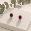 Aretes de Rubíes y Brillantes