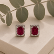 Aretes de Rubíes y Brillantes