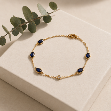 Pulsera de Zafiros y Brillante