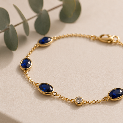 Pulsera de Zafiros y Brillante