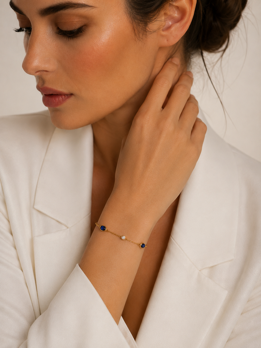 Pulsera de Zafiros y Brillante