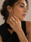 Anillo Abierto de Brillantes en Oro de 18k