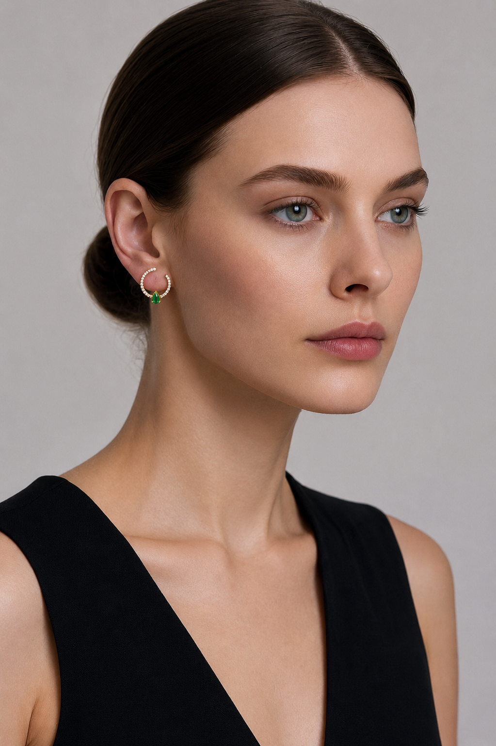 Aretes Circulares de Esmeralda