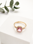 Anillo de Brillantes Zafiro Rosa
