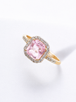 Anillo de Brillantes Zafiro Rosa