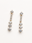 Aretes Colgantes de Diamantes en Oro Amarillo