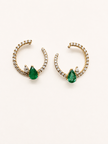 Aretes Circulares de Esmeralda