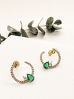 Aretes Circulares de Esmeralda