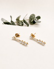 Aretes Colgantes de Diamantes en Oro Amarillo