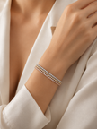 Pulsera Rivière en Oro Amarillo, Oro Blanco y Oro Rosado con Brillantes