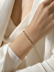 Pulsera Rivière de Brillantes Corte Baguette en Oro