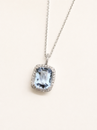 Collar de Topacio Azul y Brillantes