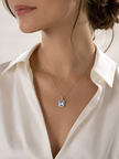 Collar de Topacio Azul y Brillantes