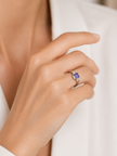 Anillo de Brillantes y Tanzanita