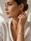 Pulsera Rígida de Oro 14K con Brillantes