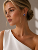 Aretes de Oro 18K con Tanzanitas y Brillantes