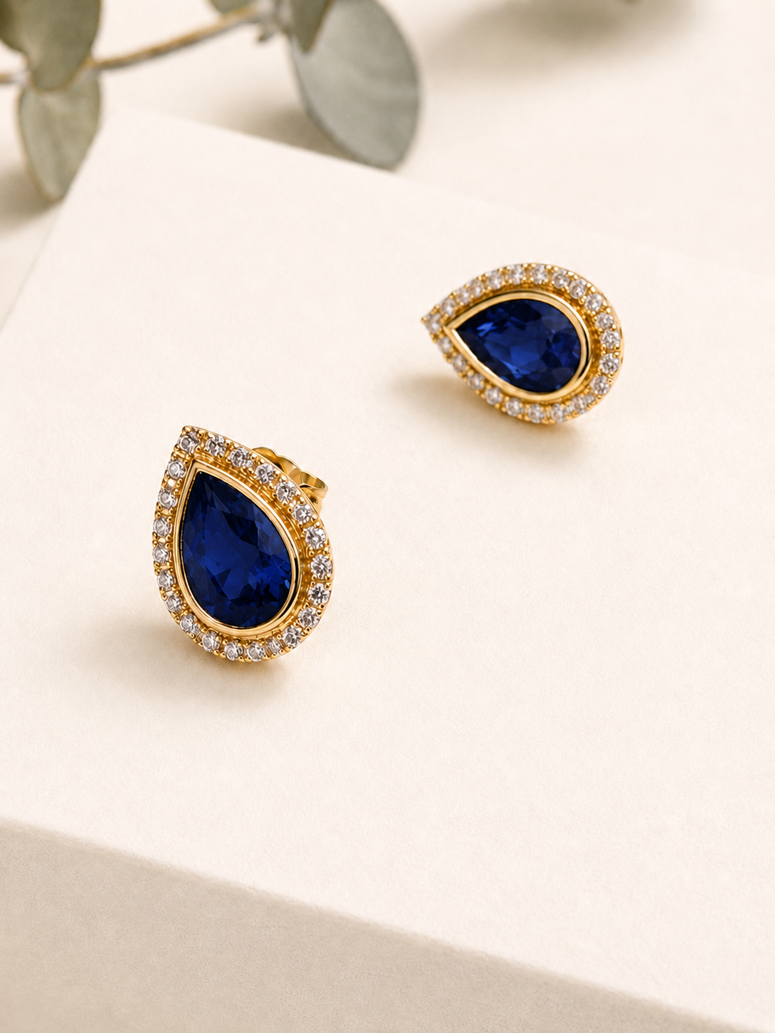 Aretes de Zafiro y Billantes