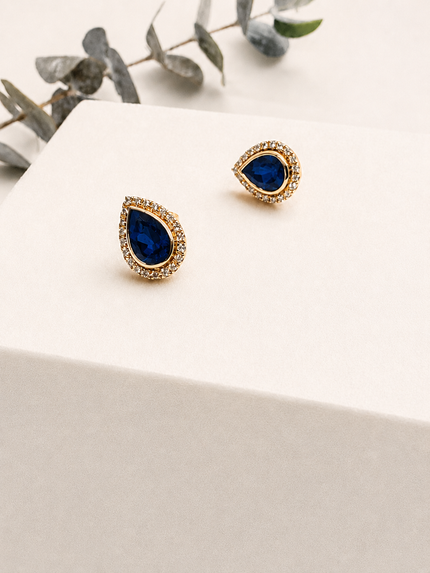 Aretes de Zafiro y Billantes