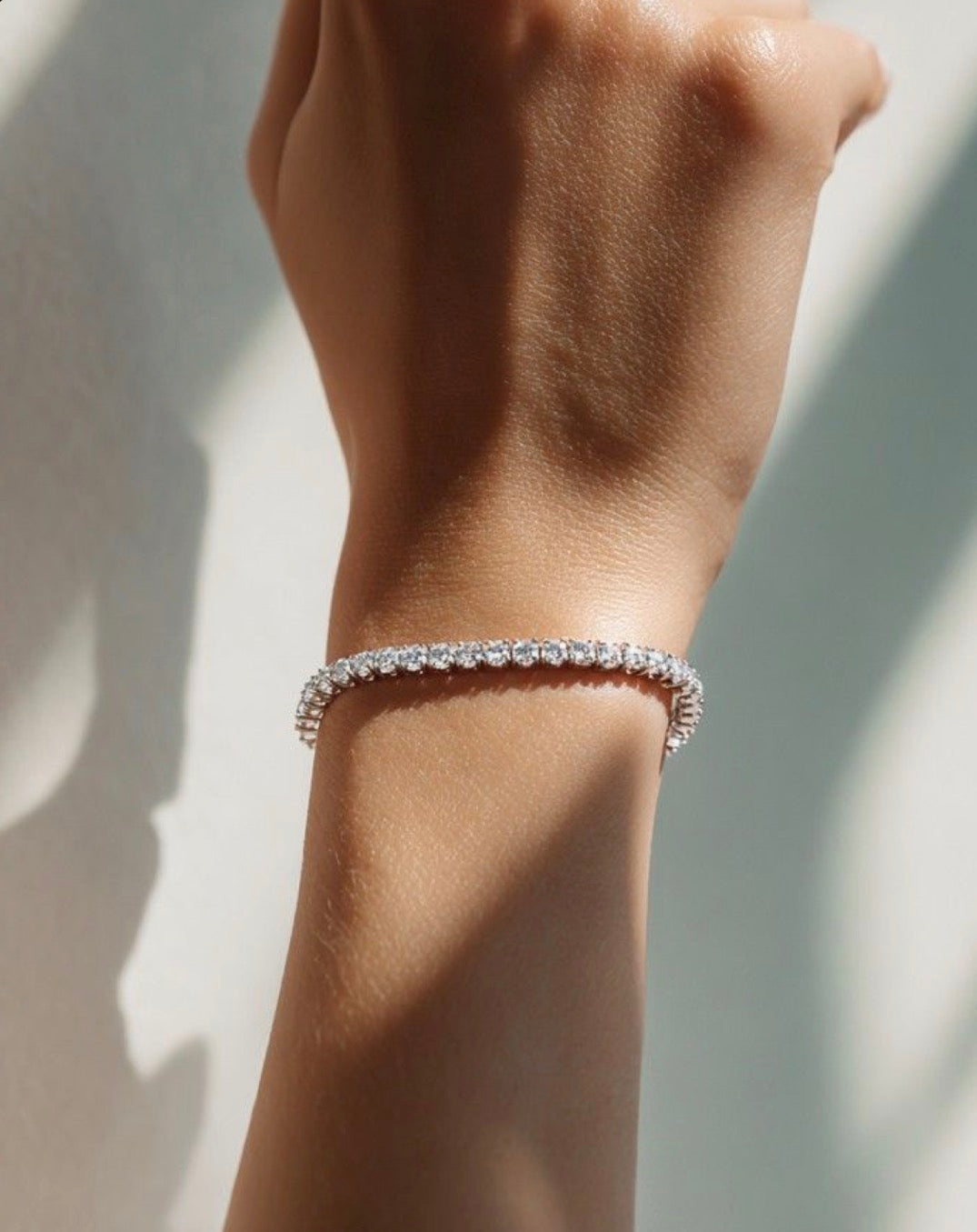 Pulsera Rivière en Oro Blanco con Brillantes